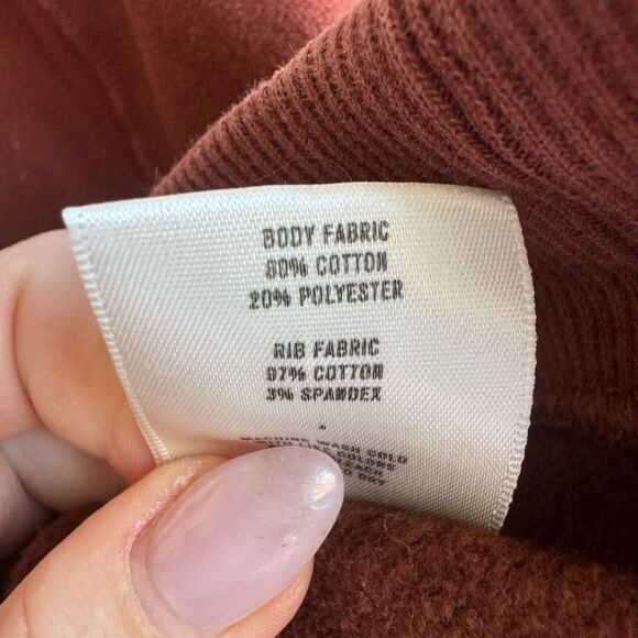 Tracksmith Women’s Thick Burnt Red Brown Crewneck Pullover Popover Size Medium - Picture 6 of 6